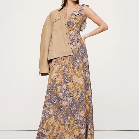 MATTE SILK OPEN-BACK MAXI DRESS - Picture 4 of 6